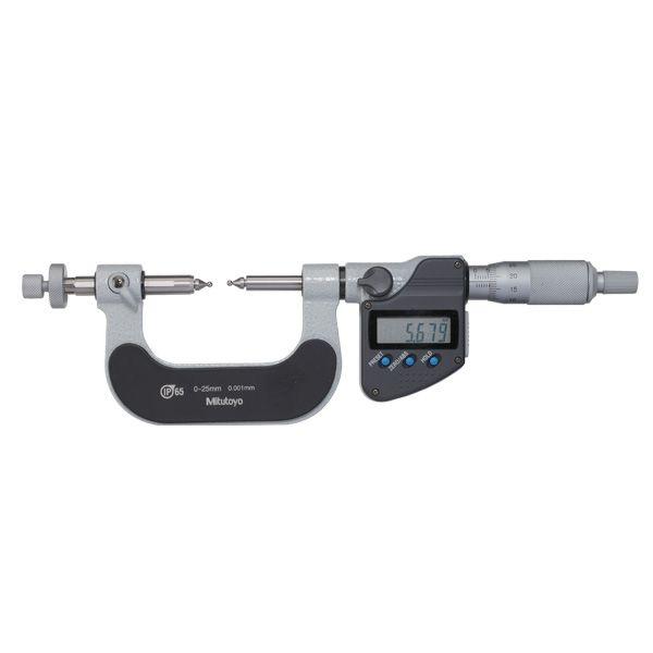 Gear Tooth Micrometers Series 324 - Interchangeable Ball Anvil / Spindle Tip Type